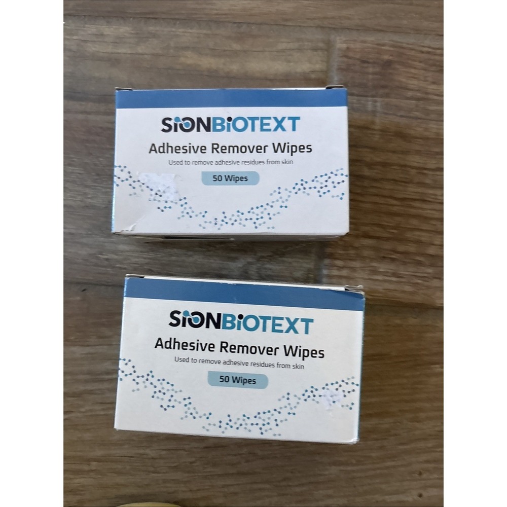 2 Boxes Adhesive Remover SionBiotext Wipe 50 per Box (BX/50)